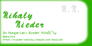 mihaly nieder business card